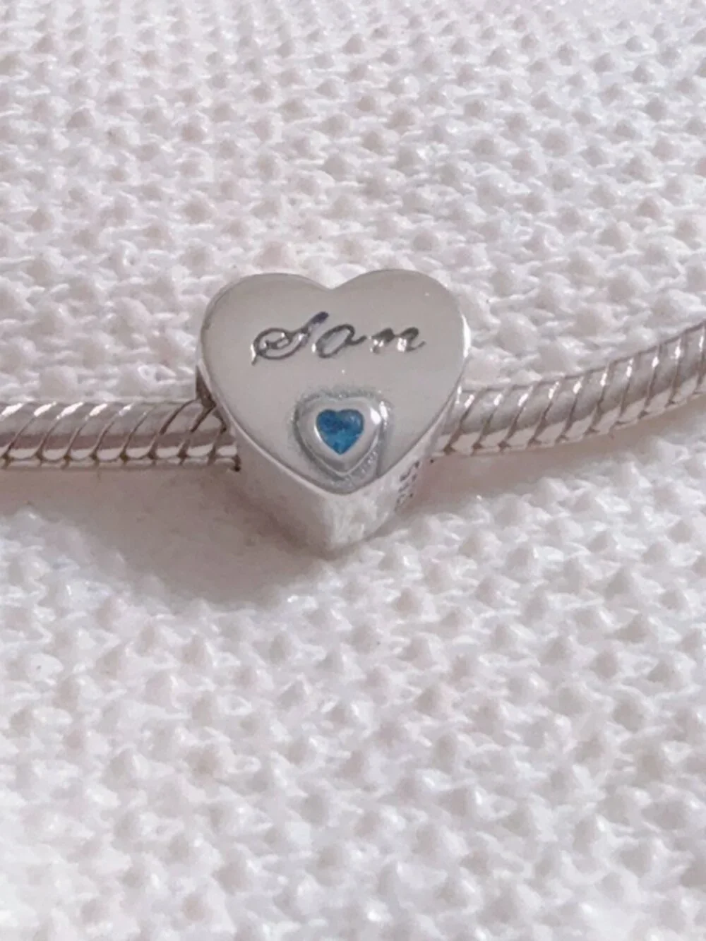 Son Heart Sterling Silver Charm For Pandora Bracelet